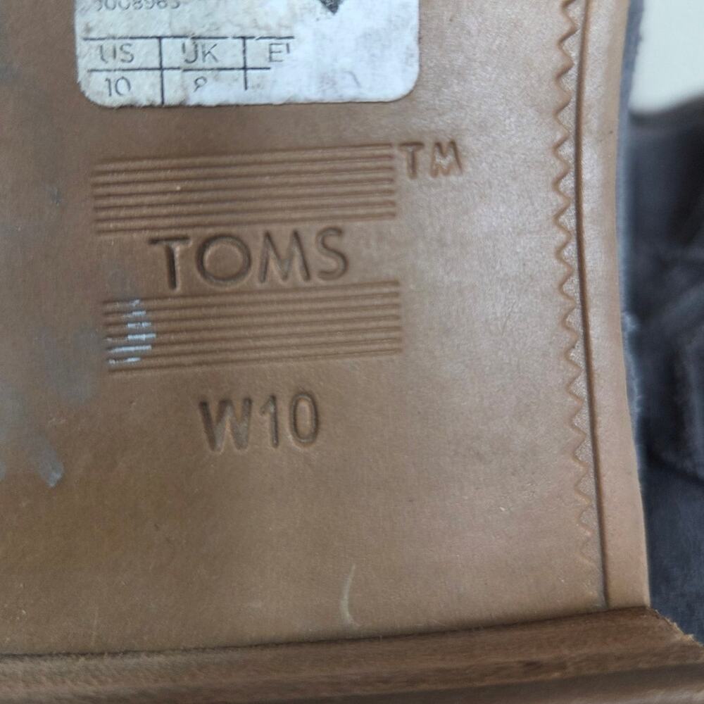 Toms Woman's Laurel Gray Suede Boho Pull on Ankle Boots Size 10 - Picture 7 of 9
